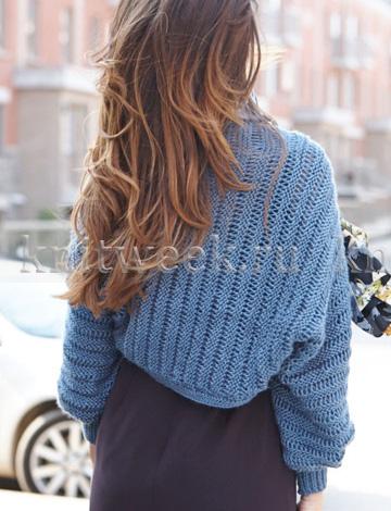 Вязание для женщин. Пуловер Летучая мышь спицами - Самые красивые узоры сп�ицами