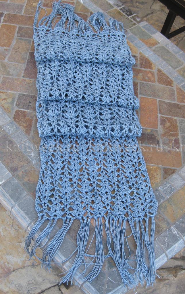 Вязание легкого шарфика