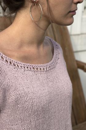 Пуловер с узором тюльпаны - Фото 3