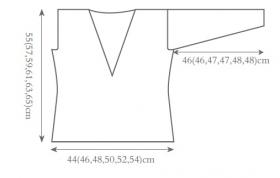 Свитер с V-образным декольте на спине - Выкройка 1