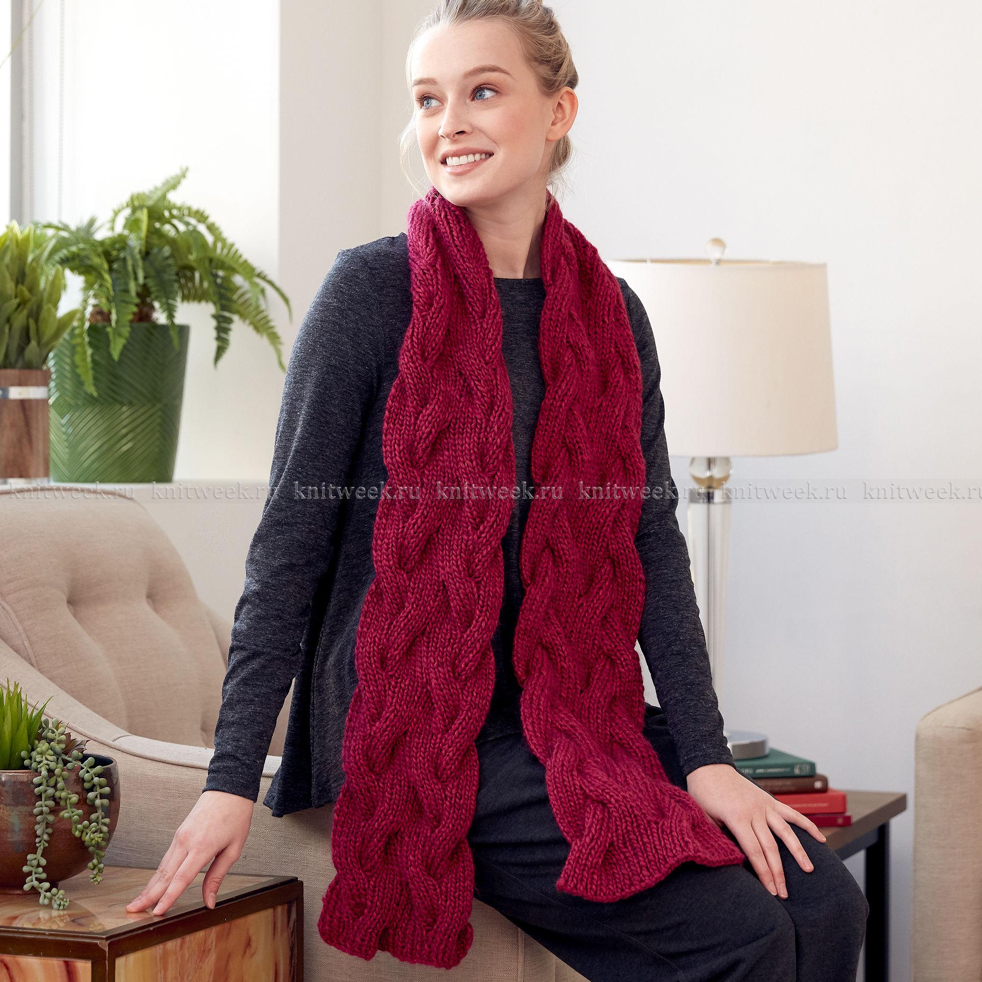 Вязаный шарф — простая инструкция по вязанию спицами для новичков